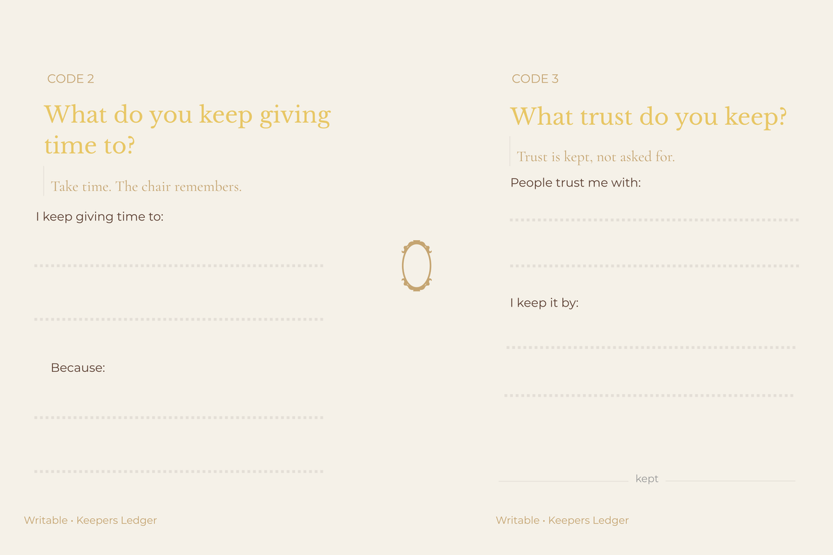 Quiet Wealth We Keep - writable Heirloom Journal | The Ledger of Us - Chocolate Edition No.01 | Softcover journal with inside prints(100/200 pages)
