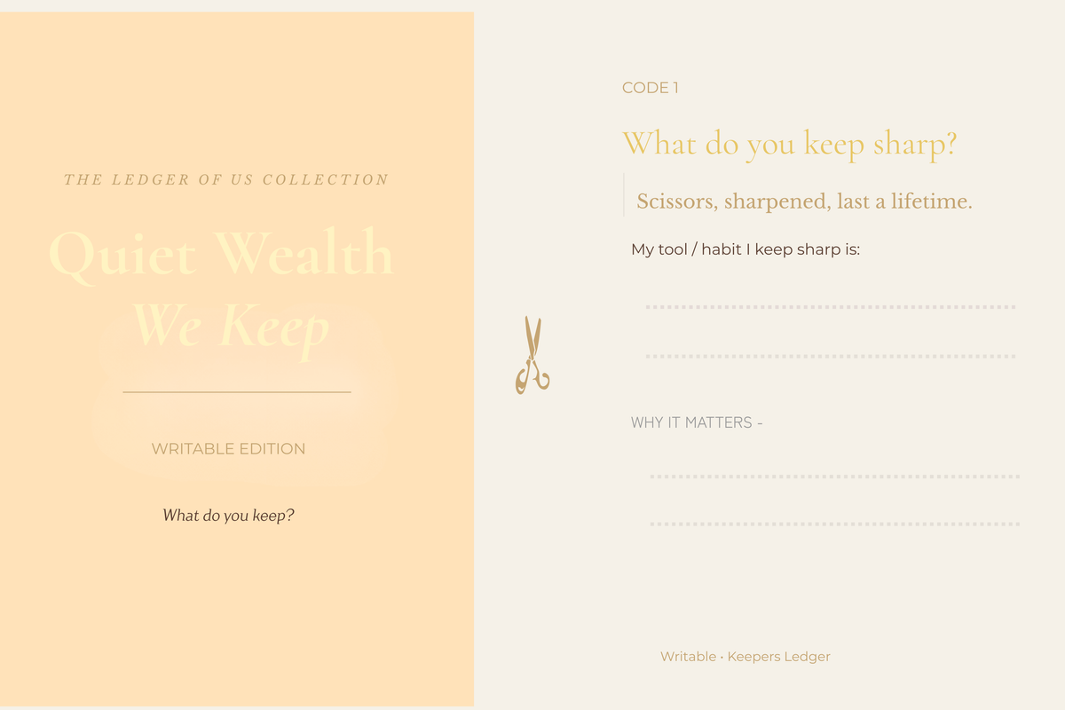 The Ledger of Us Collection - Sage Edition | Quiet Wealth We Keep